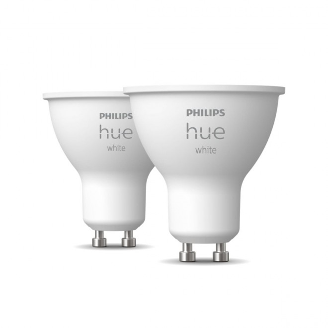 PHILIPS 8719514340145 | GU10 5,2W -> 57W Philips spot LED fényforrás hue okos világítás 400lm 2700K szabályozható fényerő, Bluetooth, 2 darabos szett CRI>80