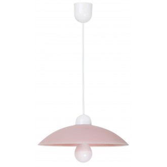 RABALUX 1409 | Cupola-range Rabalux függeszték lámpa 1x E27 rózsaszín, fehér