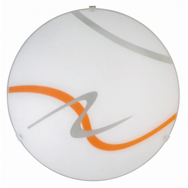 RABALUX 1815 | Soley Rabalux fali, mennyezeti lámpa kerek 1x E27 fehér, narancs