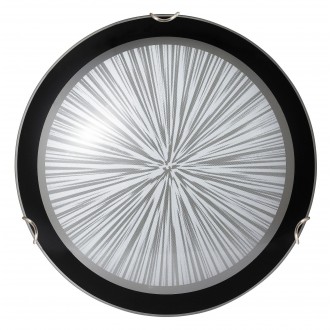 RABALUX 1857 | Sphere Rabalux fali, mennyezeti lámpa 1x E27 minta, fekete, fehér