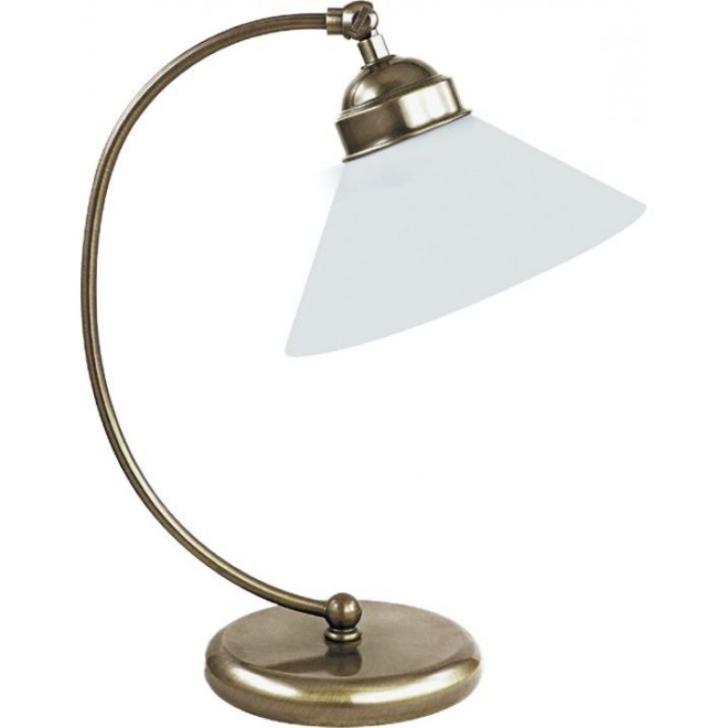 RABALUX 2702 | Marian Rabalux asztali lámpa 39cm vezeték kapcsoló 1x E27 bronz, fehér