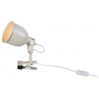 RABALUX 3093 | Flint Rabalux csiptetős lámpa vezeték kapcsoló elforgatható alkatrészek 1x E14 bézs, fehér
