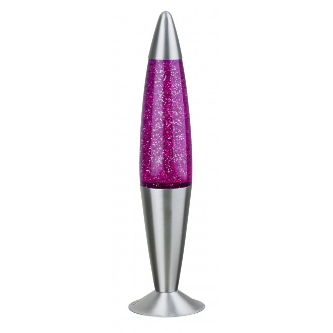RABALUX 4115 | Glitter Rabalux dekor lávalámpa vezeték kapcsoló 1x E14 lila, ezüst