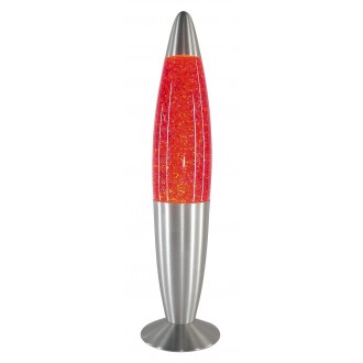 RABALUX 4116 | Glitter-mini Rabalux dekor lávalámpa vezeték kapcsoló 1x E14 piros, ezüst