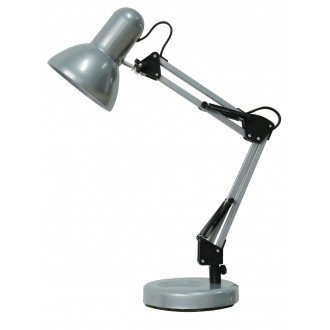RABALUX 4213 | Samson Rabalux asztali lámpa 49cm vezeték kapcsoló elforgatható alkatrészek 1x E27 ezüst, fekete