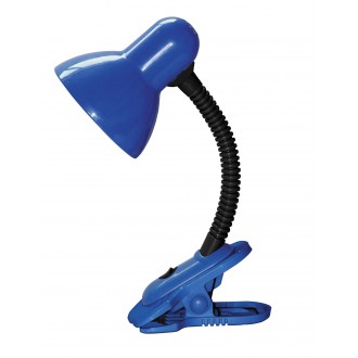 RABALUX 4260 | Dennis Rabalux csiptetős lámpa kapcsoló flexibilis 1x E27 kék, fekete