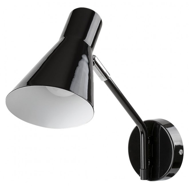 RABALUX 4504 | Alfons Rabalux spot lámpa vezeték kapcsoló elforgatható alkatrészek, vezetékkel, villásdugóval elátott 1x E27 fekete, króm, fehér