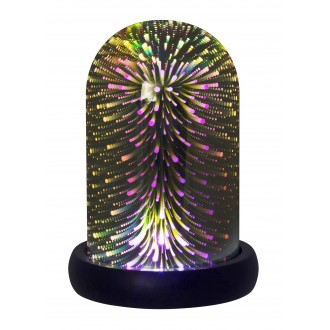 RABALUX 4550 | JoyceR Rabalux dekor lámpa 1x LED 100lm 6500K fekete, króm, 3D effect