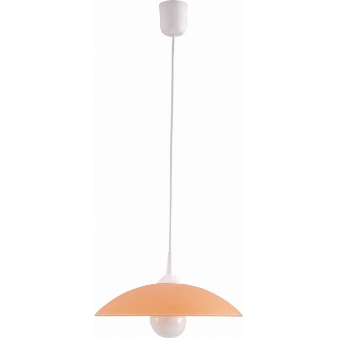 RABALUX 4613 | Cupola-range Rabalux függeszték lámpa 1x E27 narancs, fehér