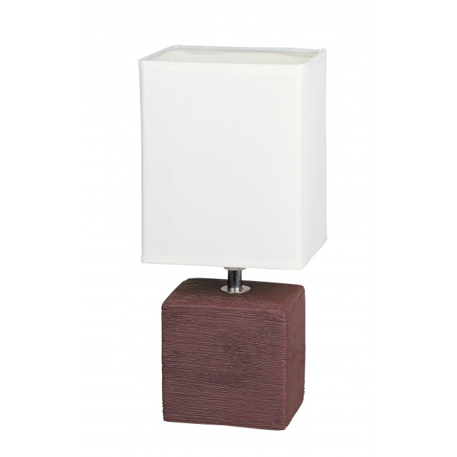 RABALUX 4928 | OrlandoR Rabalux asztali lámpa 30cm vezeték kapcsoló 1x E14 wenge, natúr