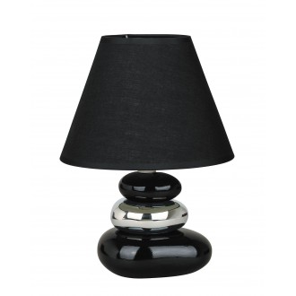 RABALUX 4950 | Salem Rabalux asztali lámpa 25cm vezeték kapcsoló 1x E14 fekete, ezüst