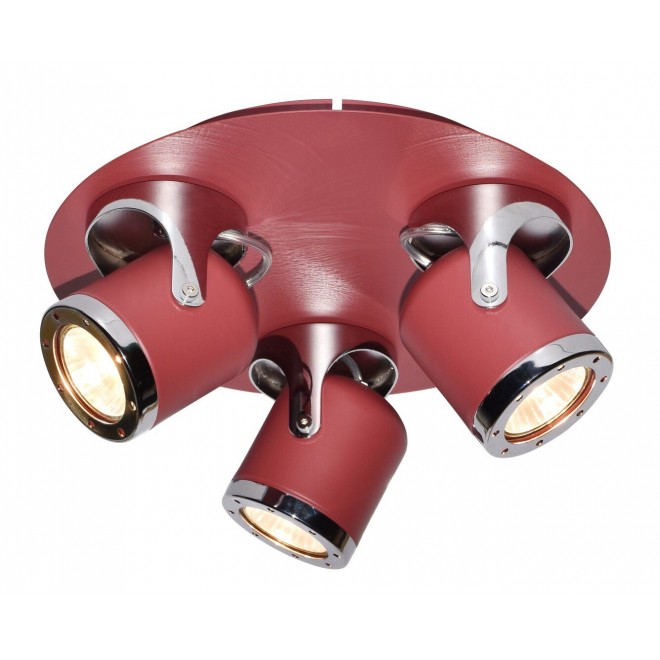 RABALUX 5039 | April-RA Rabalux spot lámpa elforgatható alkatrészek 3x GU10 piros, króm