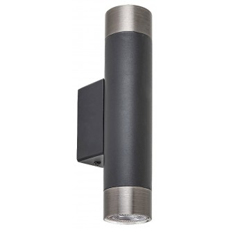 RABALUX 5073 | Zircon Rabalux falikar lámpa 2x GU10 fekete, ezüst