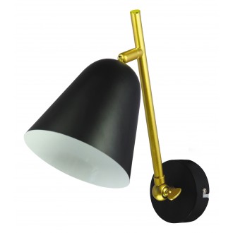 RABALUX 5375 | Alder Rabalux falikar lámpa elforgatható alkatrészek 1x E14 fekete, arany, fehér