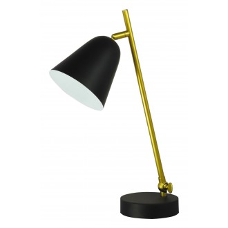 RABALUX 5378 | Alder Rabalux asztali lámpa 41cm vezeték kapcsoló elforgatható alkatrészek 1x E14 fekete, arany, fehér