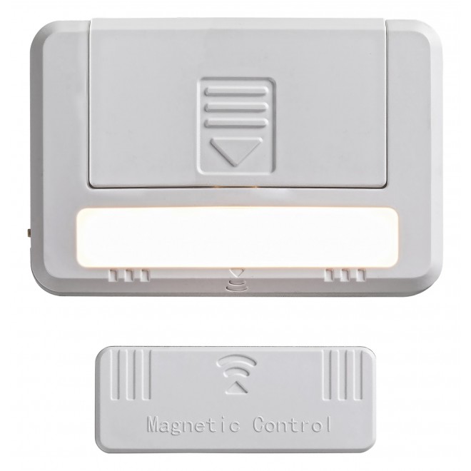 RABALUX 5675 | Magnus-RA Rabalux bútormegvilágító lámpa kapcsoló 2 darabos szett, mágnes, elemes/akkus 1x LED 35lm 3000K fehér