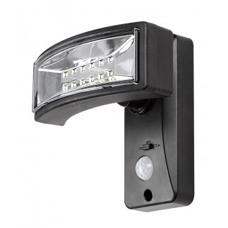 RABALUX 77019 | Valpovo Rabalux reflektor lámpa mozgásérzékelő, fényérzékelő szenzor - alkonykapcsoló, kapcsoló napelemes/szolár, elforgatható alkatrészek 1x LED 250lm 4000K IP44 fekete, áttetsző