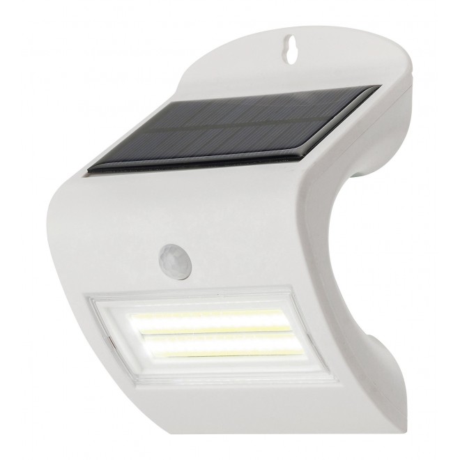 RABALUX 7970 | Opava Rabalux fali lámpa mozgásérzékelő napelemes/szolár 1x LED 115lm 4000K IP44 fehér