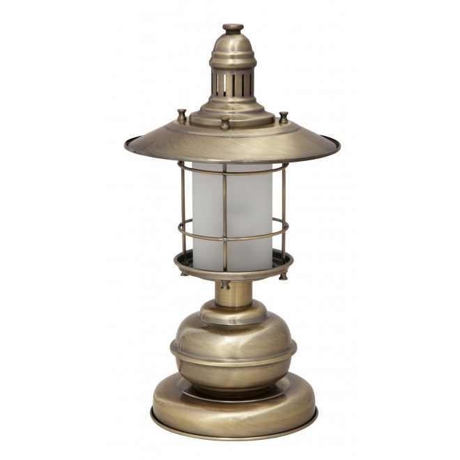 RABALUX 7992 | Sudan Rabalux asztali lámpa 42cm vezeték kapcsoló 1x E27 bronz, fehér