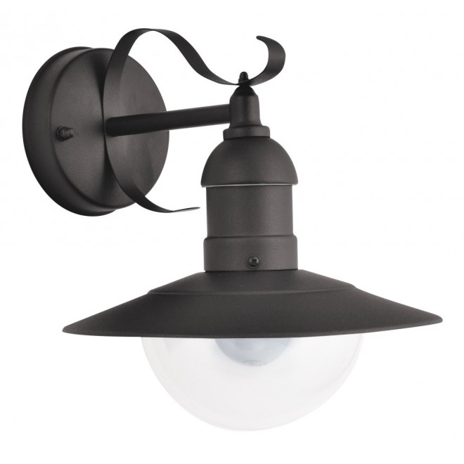 RABALUX 8680 | OsloR Rabalux falikar lámpa UV álló műanyag 1x E27 IP44 UV matt fekete, átlátszó