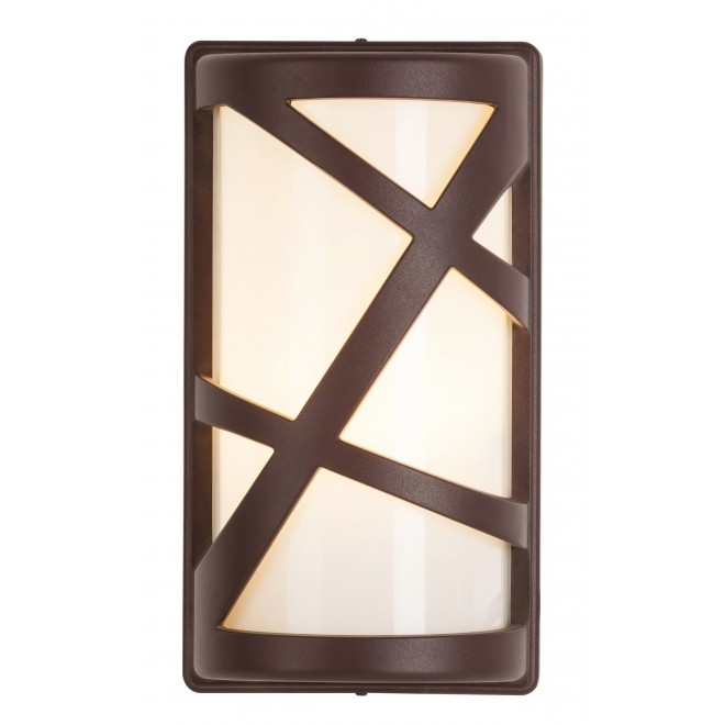 RABALUX 8766 | Durango Rabalux fali lámpa UV álló műanyag 1x E27 IP54 UV barna, fehér
