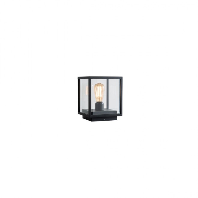 REDO 9109 | Vitra-RD Redo álló lámpa 24,5cm 1x E27 IP54 matt fekete, áttetsző