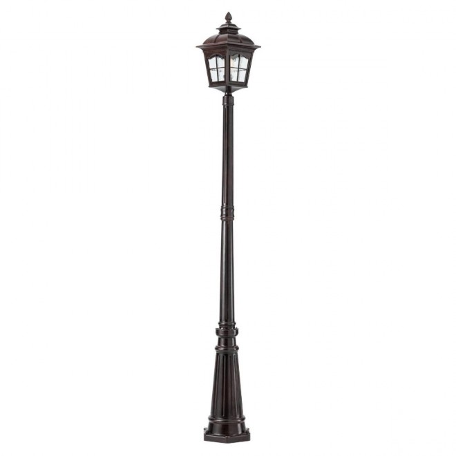 REDO 9654 | York-RD Redo álló lámpa 218,6cm 1x E27 IP44 antikolt fekete, átlátszó