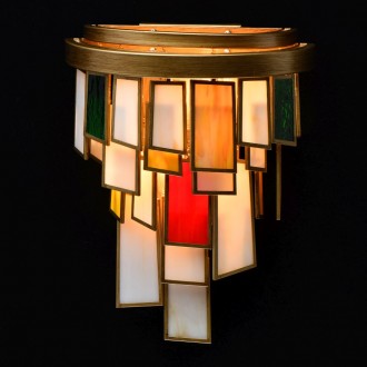 REGENBOGEN 185021002 | Morocco Regenbogen falikar lámpa 2x E14 860lm antikolt arany, többszínű