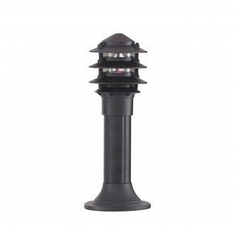 SEARCHLIGHT 1075-450 | Outdoor-Posts Searchlight álló lámpa 45cm 1x E27 IP44 matt fekete, átlátszó