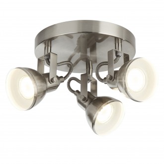 SEARCHLIGHT 1543SS | FocusS Searchlight spot lámpa elforgatható alkatrészek 3x GU10 szatén ezüst, fehér