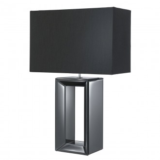 SEARCHLIGHT EU1610BK | MirrorS Searchlight asztali lámpa 58cm kapcsoló 1x E27 fényes fekete, tükör, matt fekete
