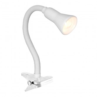 SEARCHLIGHT EU4122WH | Desk-Partners-Flex Searchlight asztali lámpa 30cm vezeték kapcsoló flexibilis 1x E14 fehér