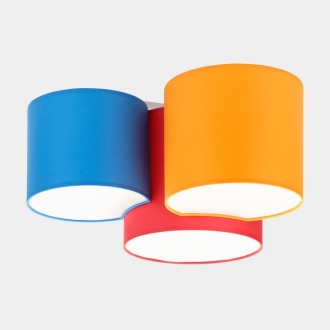TK LIGHTING 3275 | Mona-TK Tk Lighting mennyezeti lámpa 3x E27 kék, narancs, piros