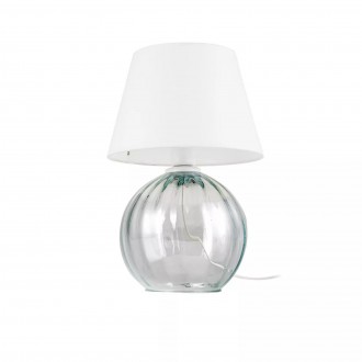 TK LIGHTING 5337 | Aurea Tk Lighting asztali lámpa 43cm kapcsoló 1x E27 átlátszó, fehér