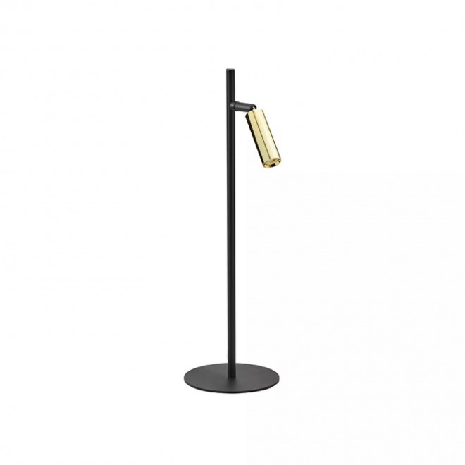 TK LIGHTING 5413 | Lagos Tk Lighting asztali lámpa 46cm kapcsoló elforgatható alkatrészek 1x G9 fekete, arany