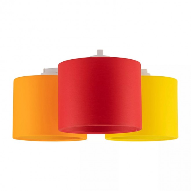 TK LIGHTING 6698 | Metis-TK Tk Lighting mennyezeti lámpa 3x E27 fehér, narancs, piros