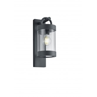 TRIO 204160142 | Sambesi Trio falikar lámpa fényérzékelő szenzor - alkonykapcsoló 1x E27 IP44 antracit, átlátszó