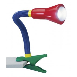 TRIO 5028010-17 | Flexo-TR Trio csiptetős lámpa vezeték kapcsoló flexibilis 1x E14 többszínű