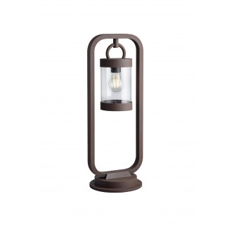 TRIO 504160124 | Sambesi Trio álló lámpa 60cm fényérzékelő szenzor - alkonykapcsoló 1x E27 IP44 rozsdaszín, átlátszó
