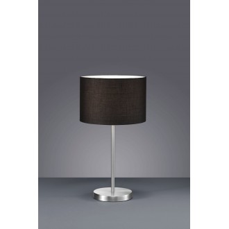 TRIO 511100102 | Hotel-TR Trio asztali lámpa 55cm vezeték kapcsoló 1x E27 matt nikkel, fekete