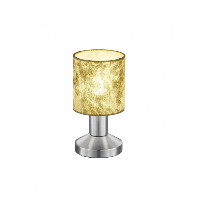 TRIO 595400179 | Garda-TR Trio asztali lámpa 18cm érintőkapcsoló 1x E14 matt nikkel, arany