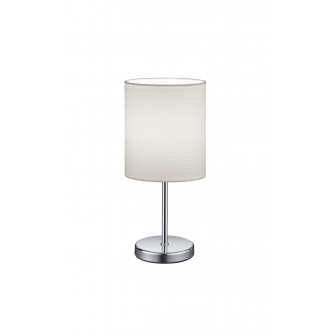 TRIO R50491001 | Jerry-TR Trio asztali lámpa 28,5cm vezeték kapcsoló 1x E14 króm, fehér
