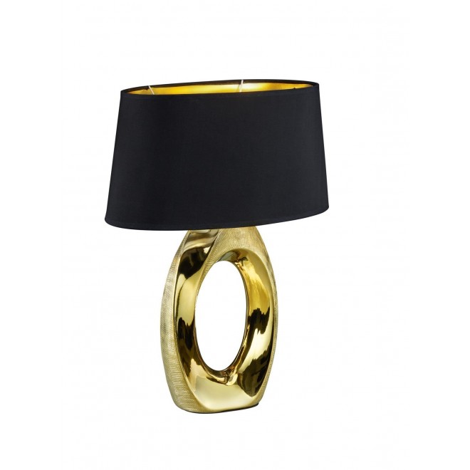 TRIO R50521079 | Taba Trio asztali lámpa 52cm vezeték kapcsoló 1x E27 arany, fekete