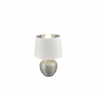 TRIO R50621089 | Luxor-TR Trio asztali lámpa 26cm vezeték kapcsoló 1x E14 ezüst, fehér