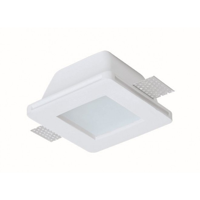 VIOKEF 4116000 | Dalton-VI Viokef beépíthető lámpa festhető 120x120mm 1x MR16 / GU5.3 / GU10 IP44/20 fehér