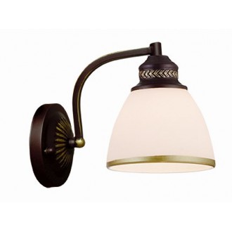 VIOKEF 4141500 | Clair Viokef falikar lámpa 1x E27 fehér, barna, arany