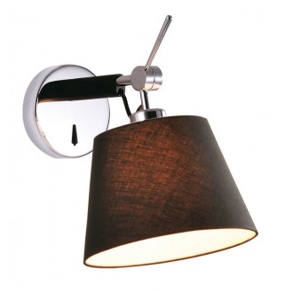 VIOKEF 4146200 | Filipa Viokef falikar lámpa kapcsoló elforgatható alkatrészek 1x E27 fekete, barna, matt nikkel