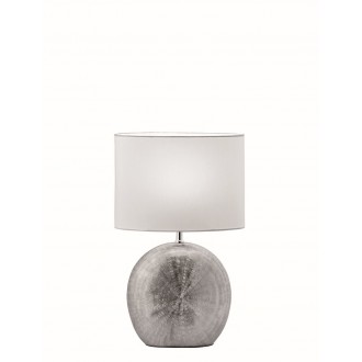 VIOKEF 4167700 | Elya Viokef asztali lámpa 38cm kapcsoló 1x E14 opál, ezüst, króm