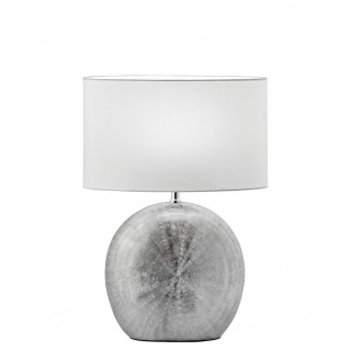 VIOKEF 4167800 | Elya Viokef asztali lámpa 52cm kapcsoló 1x E27 opál, ezüst, króm