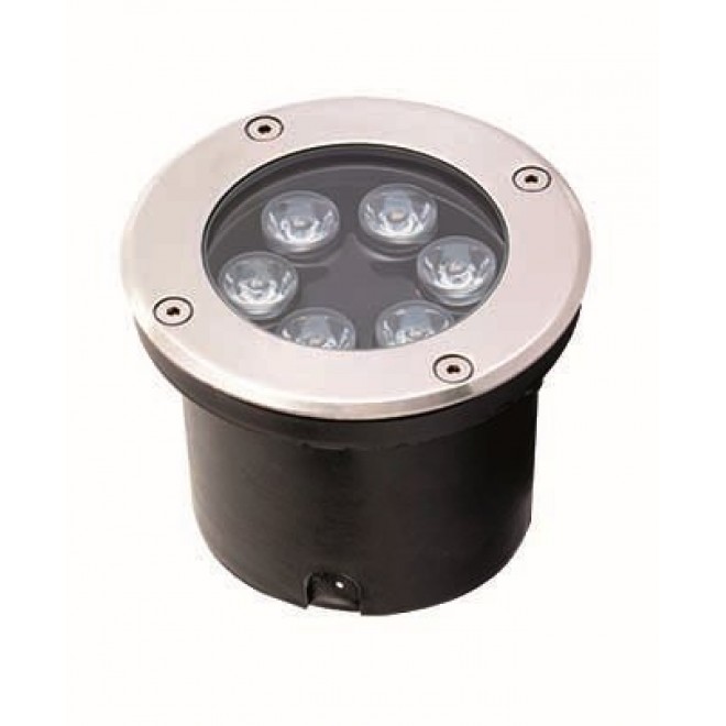 VIOKEF 4186900 | Lotus-VI Viokef beépíthető lámpa Ø120mm 1x LED 660lm 3200K IP67 ezüst, fekete